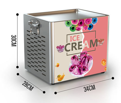 comprar Fabricante comercial de helados máquina de helados fritos de acero inoxidable con una sartén cuadrada Fabricación en línea