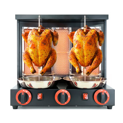comprar Quemadores Máquina giroscópica de propano Broiler Kebab Doner Shawarma Automático Rotisserie Vertical Grill de barbacoa Fabricación en línea