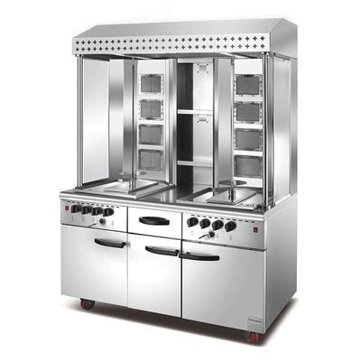 comprar Máquina eléctrica y de gas vertical / de tipo vertical comercial de Shawarma ajustable para barbacoa de pollo Fabricación en línea