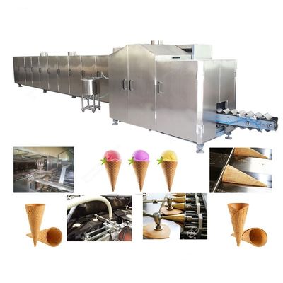 comprar Línea de producción automática de cono de helado de acero inoxidable 6500-7000PCS/h Fabricación en línea