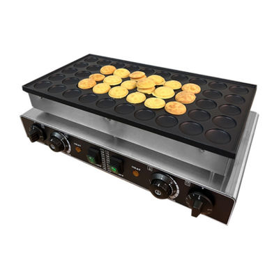comprar Fabricante profesional de máquinas de bocadillos de acero inoxidable Mini Pancke Machine 50 agujeros Dorayaki Pancake Maker Machine Fabricación en línea
