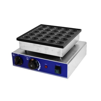 Equipo de bocadillos comerciales 25 agujeros Máquina de muffins eléctricos Mini Pancake Waffle Maker Máquina de panqueques